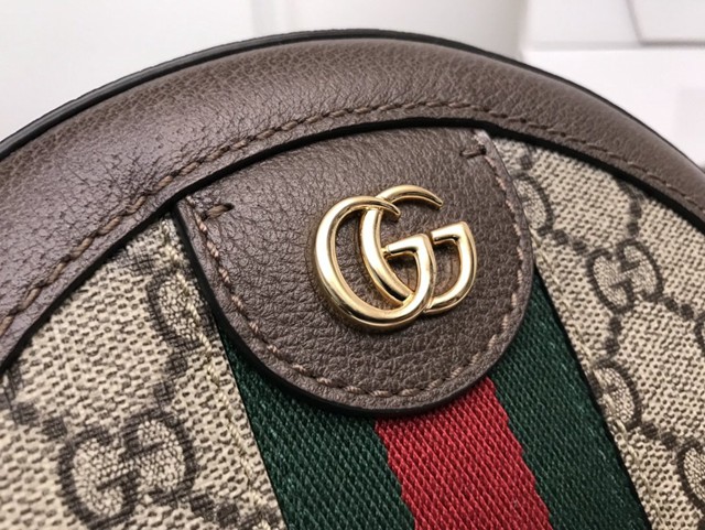 Gucci經典款女包 550618 古馳Ophida系列 GG鏈條圓餅包 古奇GG圓形迷你肩背包  gqy3676